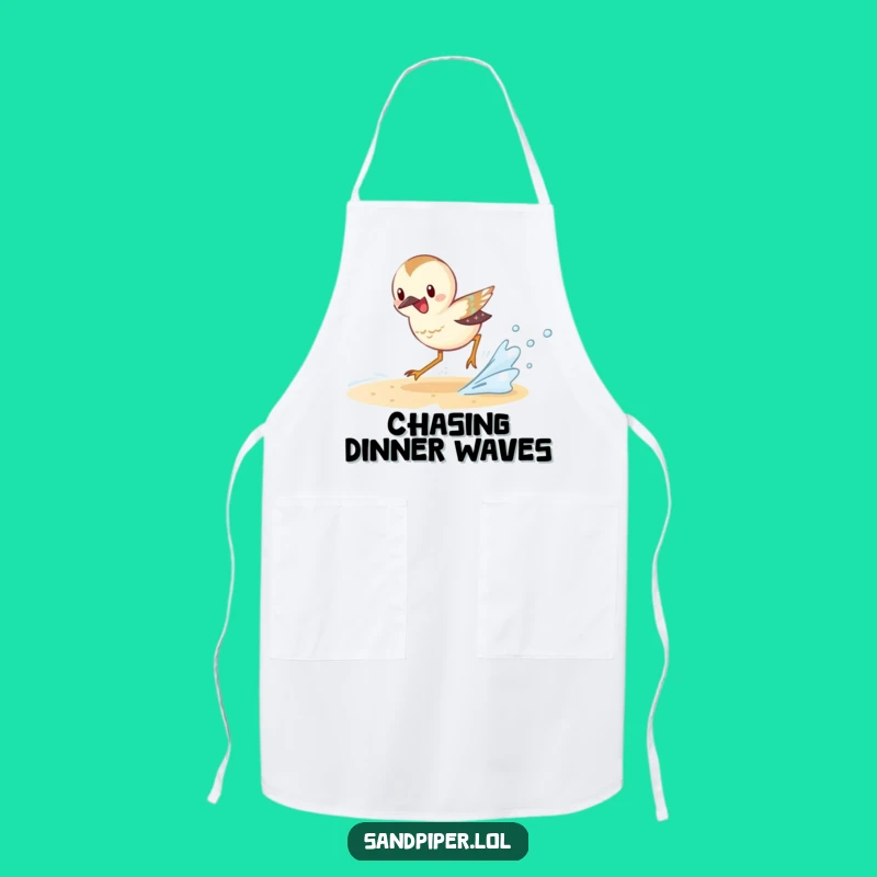 Funny Sandpiper Apron: Wave Chasing Kitchen Fun, Beach Chef's Gift