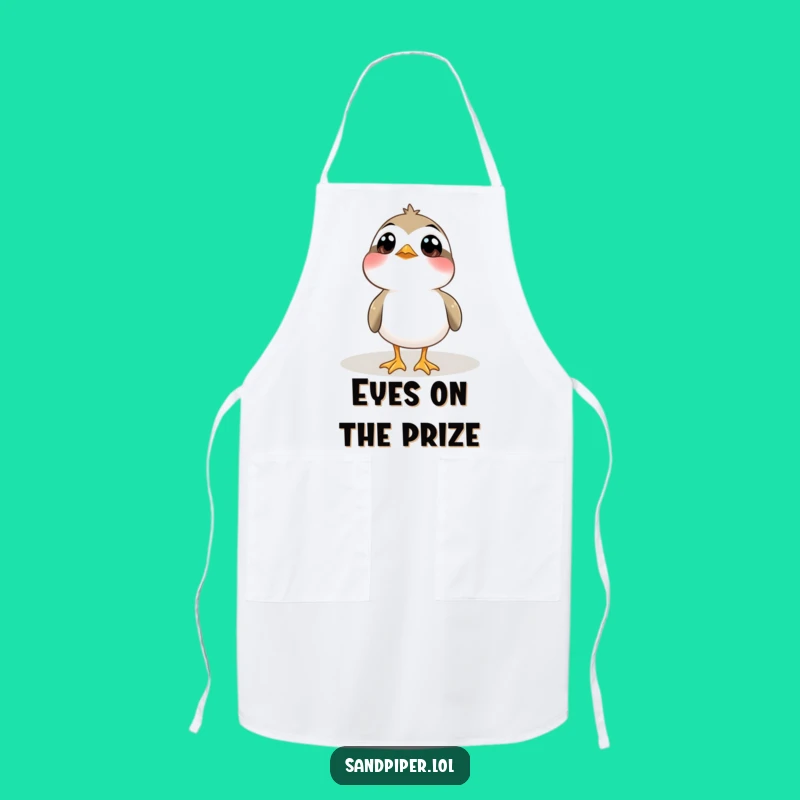 Funny Curious Sandpiper Apron: Chef Bird Kitchen Wear, Perfect Funny Gift
