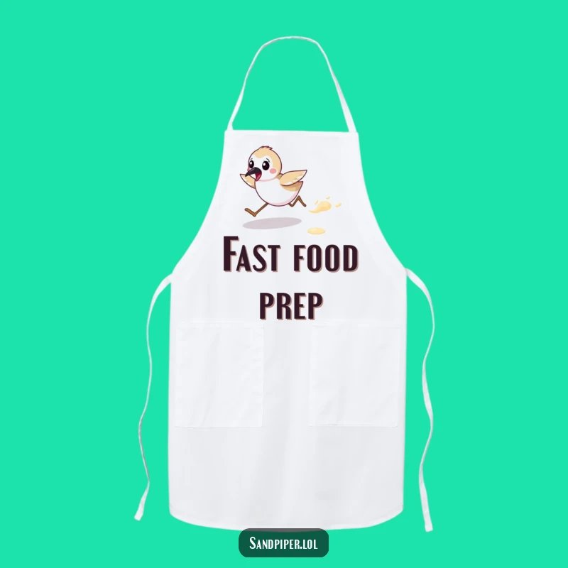 Funny Sandpiper Beach Apron: Hilarious Kitchen Accessory for Coastal Cooks