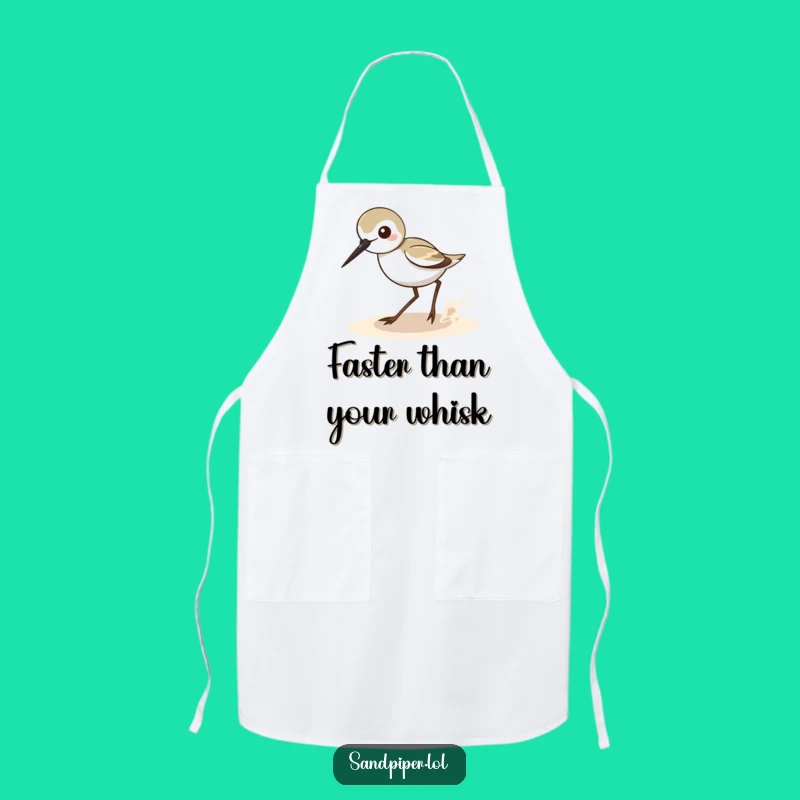 Funny Sandpiper Zigzag Apron: Cook Up Laughs in the Kitchen