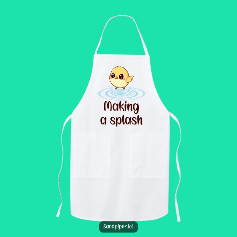 Funny Bird Ripple Chase Apron - Protect Your Clothes with Wide-Eyed Kitchen Fun
