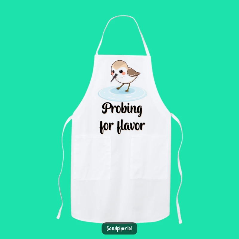 Funny Sandpiper Apron: Joyful Kitchen Helper, Beach Theme Funny Gift