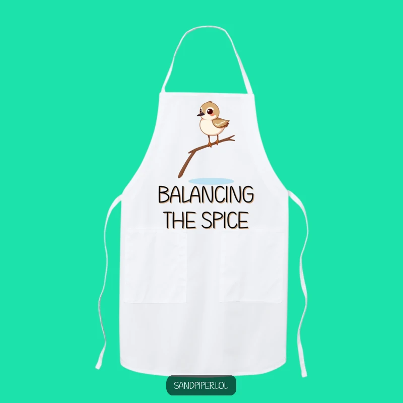 Funny Sandpiper Balancing Apron - Kitchen Comical Bird Gift