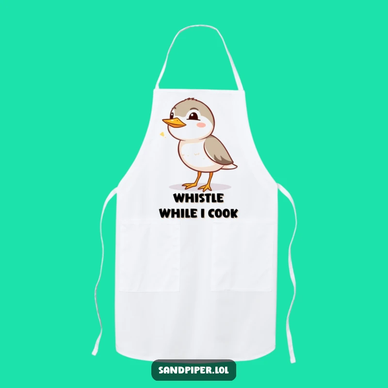 Funny Sandpiper Kitchen Apron: Cheerful Bird Design for Happy Cooks