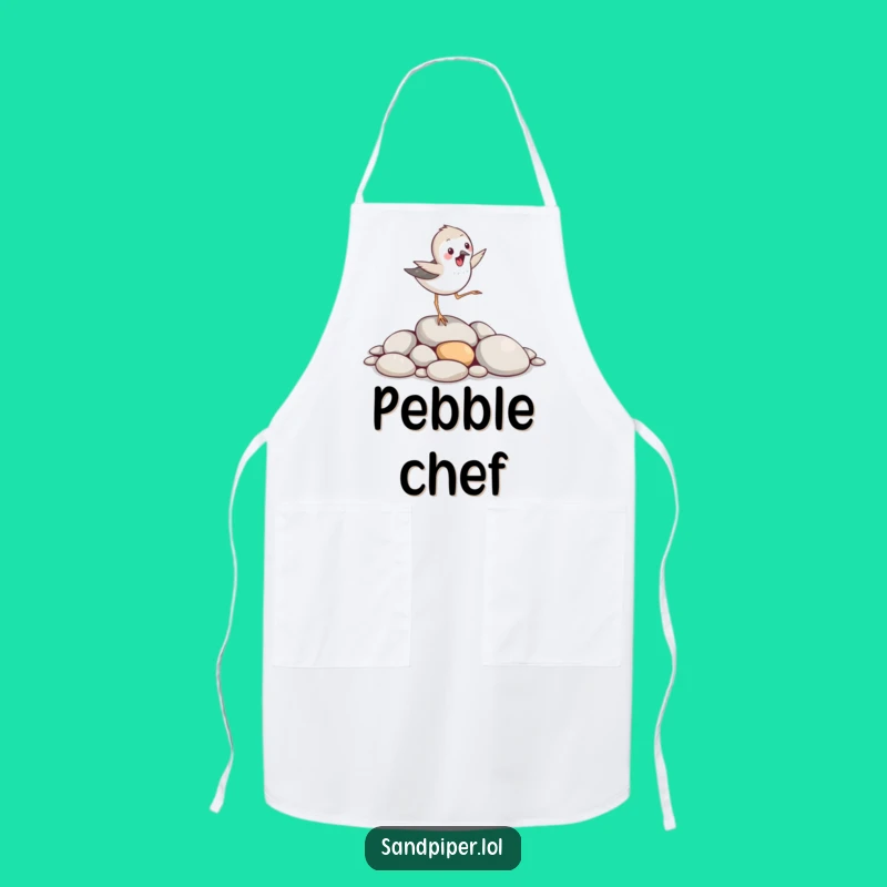Funny Sandpiper Pebble Hopper Apron - Quirky Bird Gift for Kitchen Fun