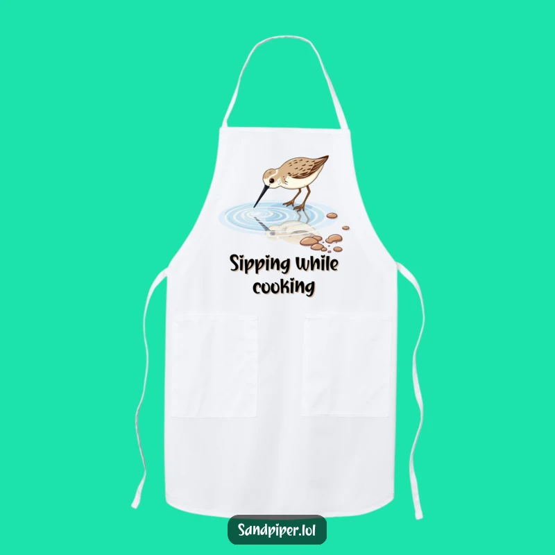 Funny Sandpiper Tidal Pool Apron: Cook with Coastal Peace, a Perfect Funny Gift!