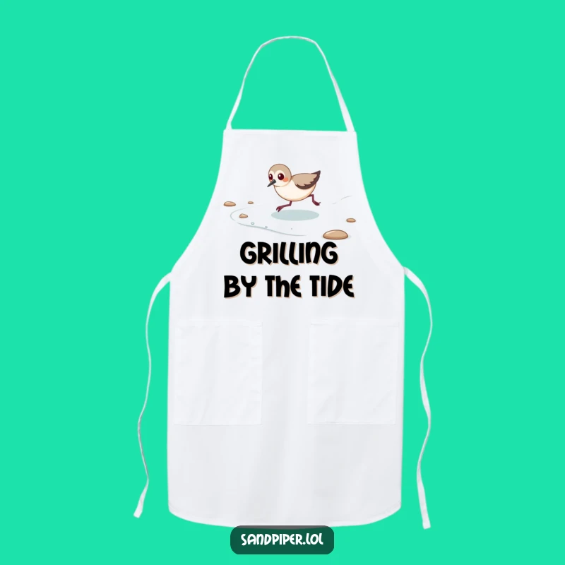 Funny Sandpiper Apron - Playful Beach Chef Wear for Fun