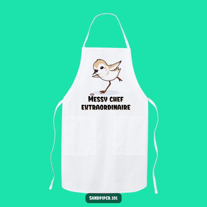 Funny Sandpiper Chef Apron: Clumsy Bird Kitchen Wear, Hilarious Cooking Gift