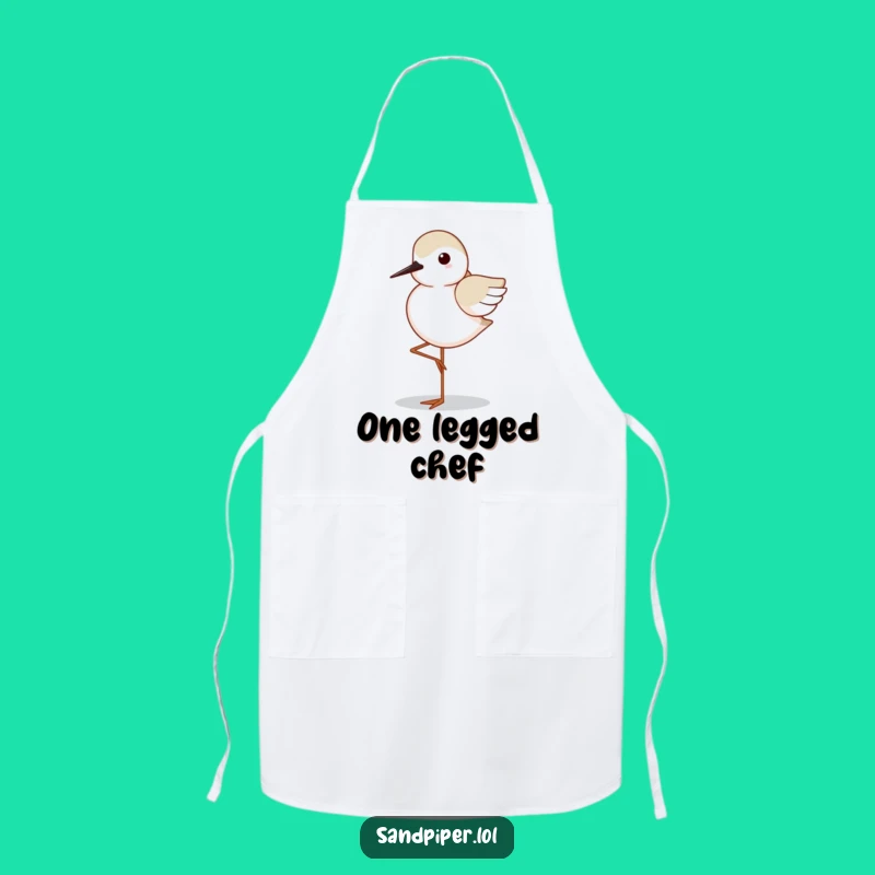 Funny Sandpiper Apron: Balanced Chef Bird Design, Perfect Gift for Cooks