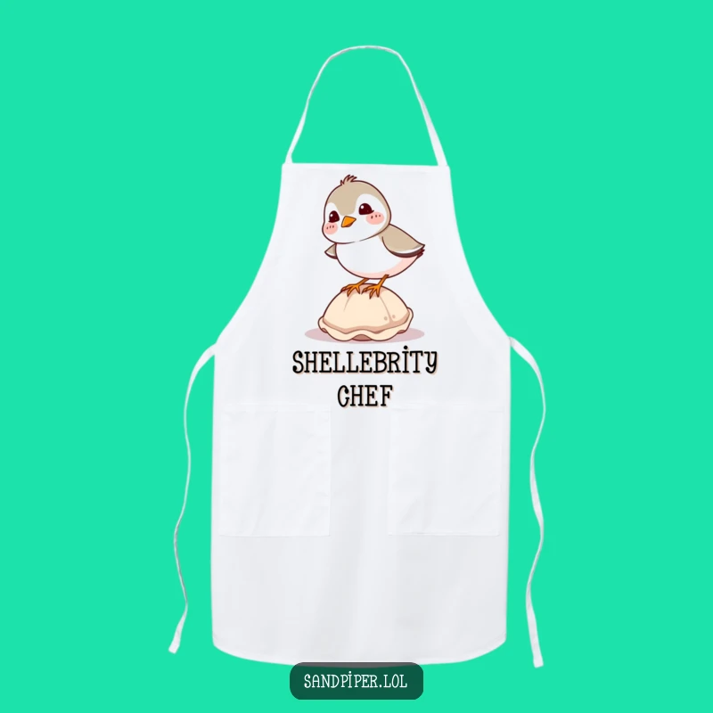 Funny Practical Sandpiper Shell Balance Apron - Humorous Kitchen Gift