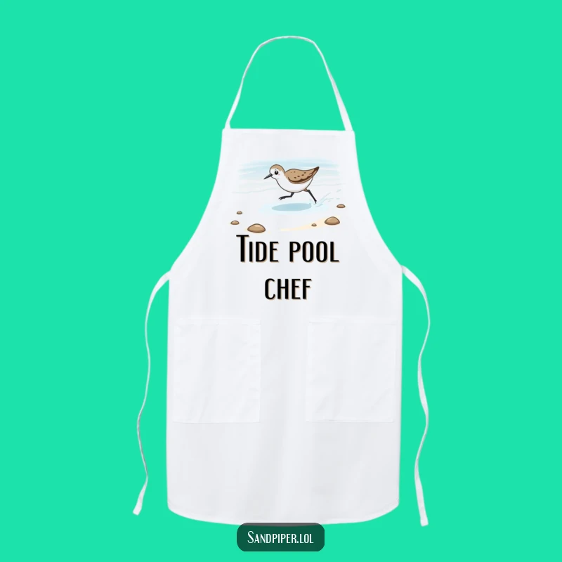 Funny Chasing Tide Sandpiper Apron - Playful Chef's Beach Gear