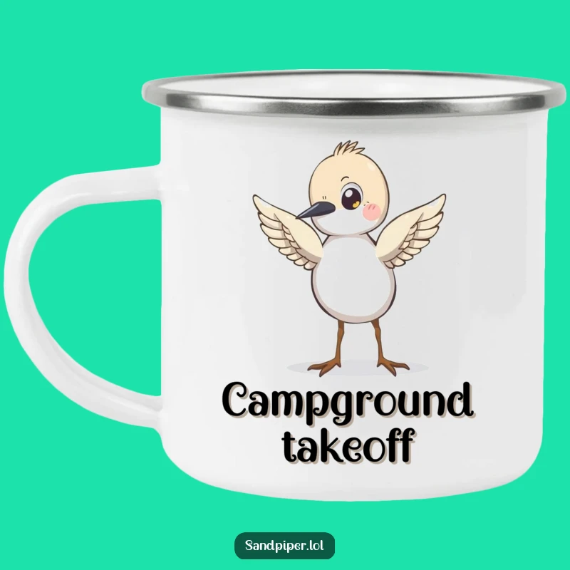 Funny Sandpiper Camping Mug - Rugged & Hilarious Ready-to-Fly Drinkware!