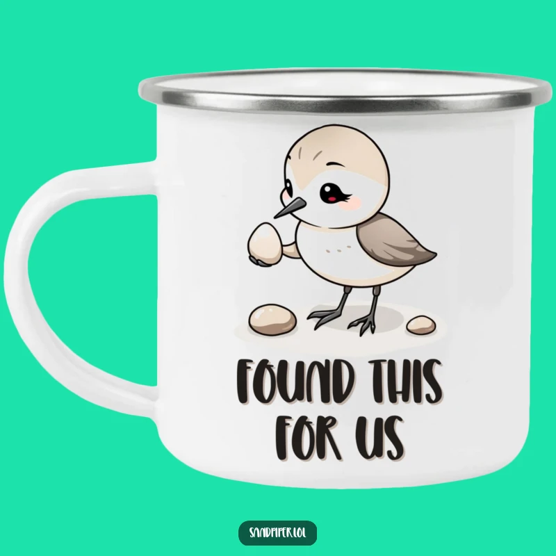 Funny Sandpiper Pebble Camping Mug: Share Warmth on Every Adventure