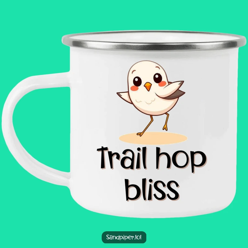 Funny Camp Hop Mug: Sandpiper Birdy Outdoor Adventure Gift