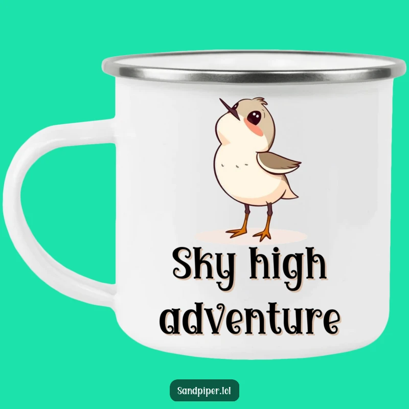 Funny Camp Wonder Mug: Sandpiper Sky Gazing Outdoor Gift