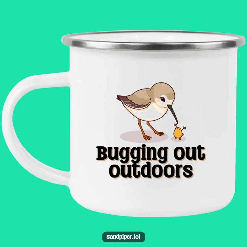 Funny Sandpiper Bug Hunt Camping Mug: Hilarious Outdoor Adventure Gift