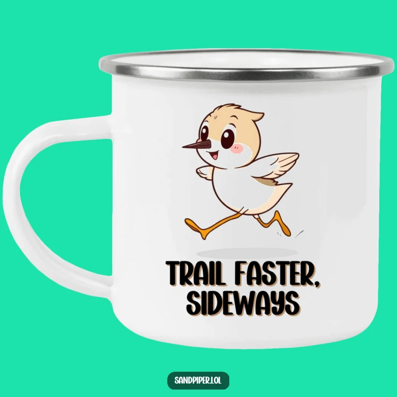 Funny Sandpiper Camping Mug - Rugged & Hilarious Fast Bird Drinkware!