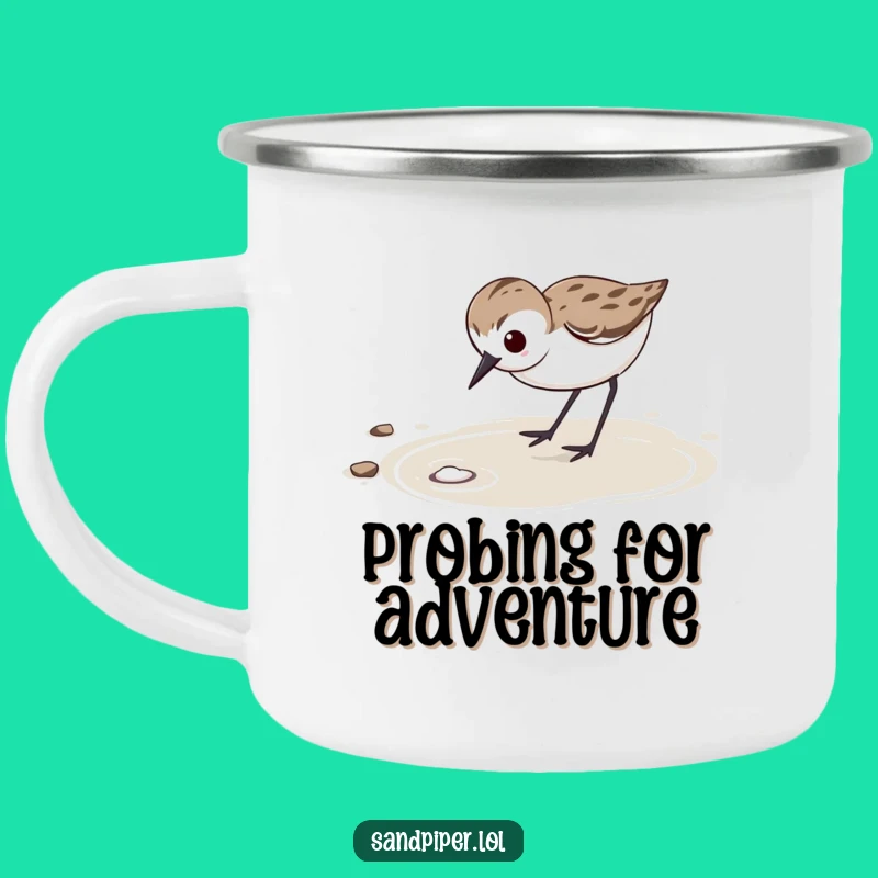 Funny Sandpiper Focus Mug: Determined Bird Outdoor Gift