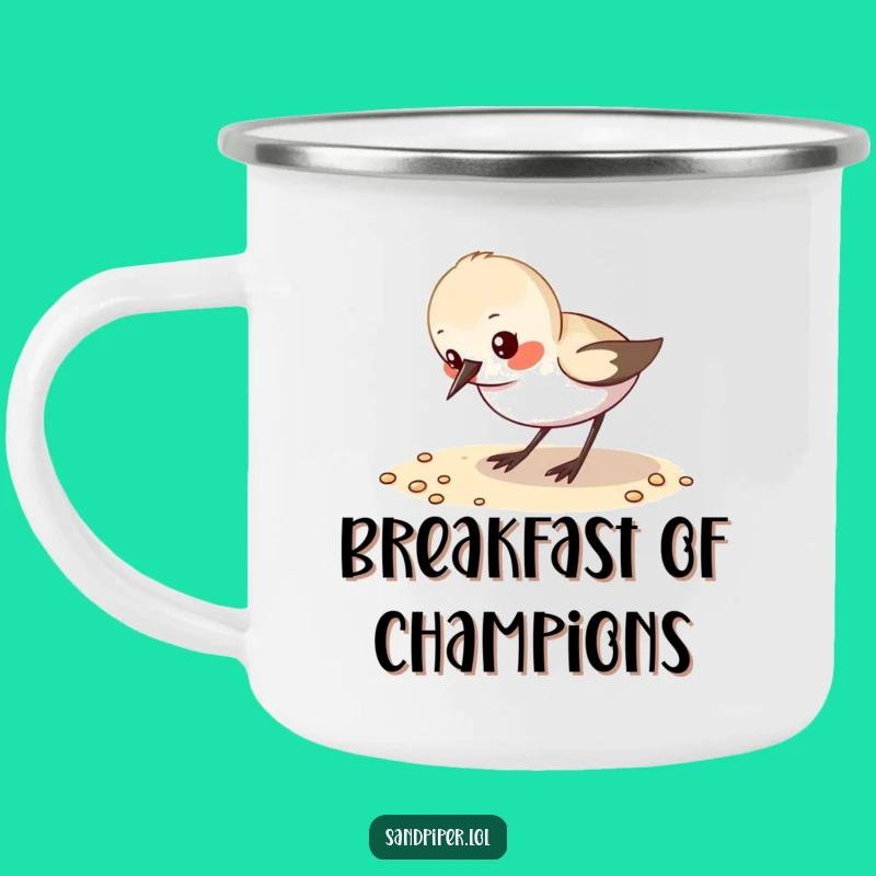 Funny Sandpiper Pecking Sand Camping Mug - Adventure Companion!