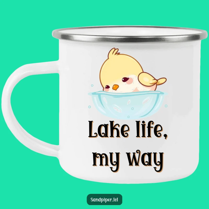 Funny Splash Bird Camping Mug: Enjoy Your Drink with Playful Outdoor Fun