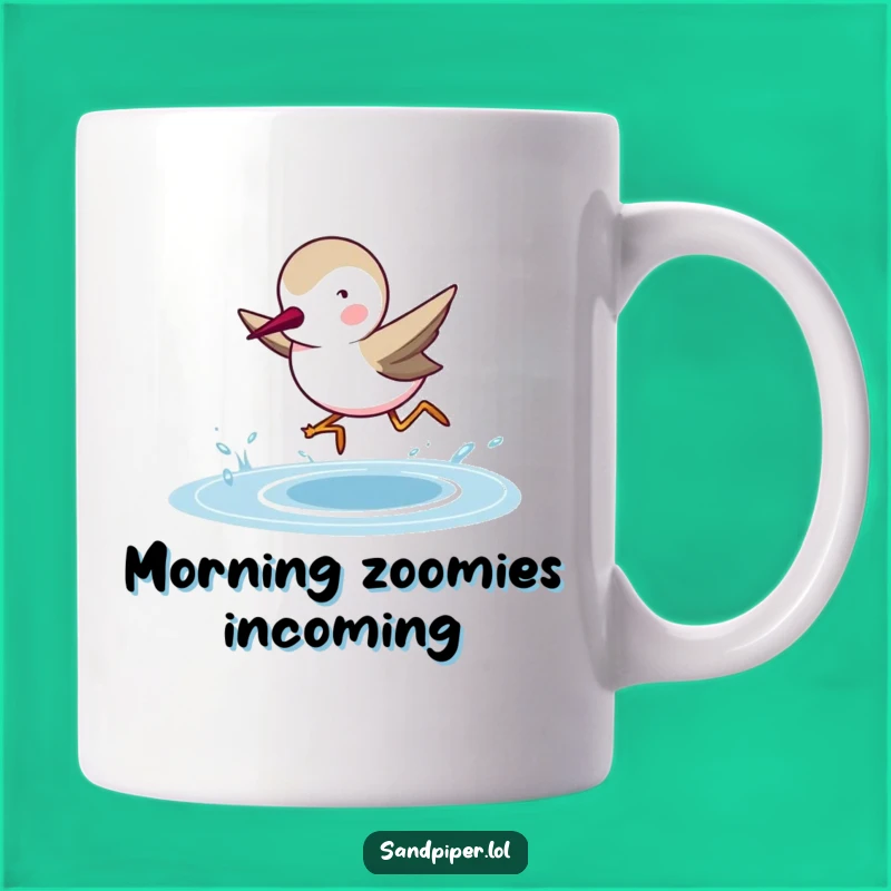 Funny Sandpiper Dash Mug: A Hilarious Bird Gift for Coastal Lovers