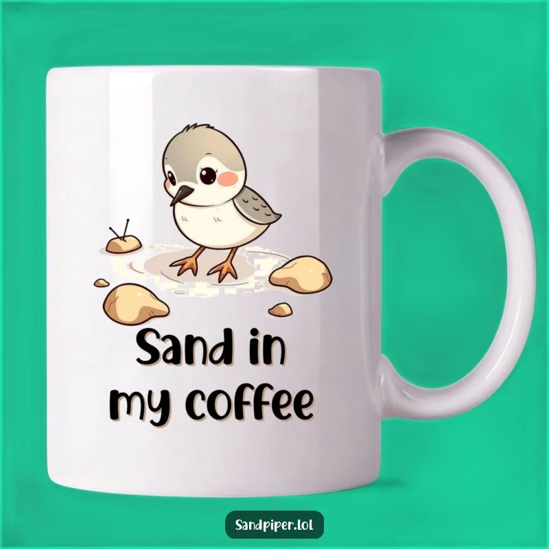 Funny Sandpiper Digging Mug - Perfect Gift for Beach Lovers