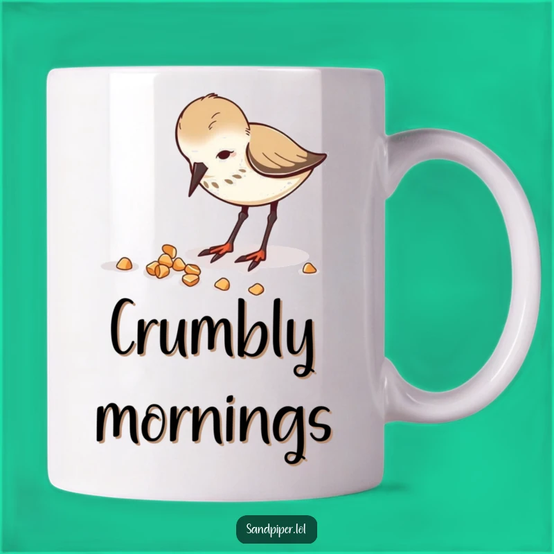 Funny Sandpiper Pecking Mug - Enthusiastic Bird Gift for Nature Lovers