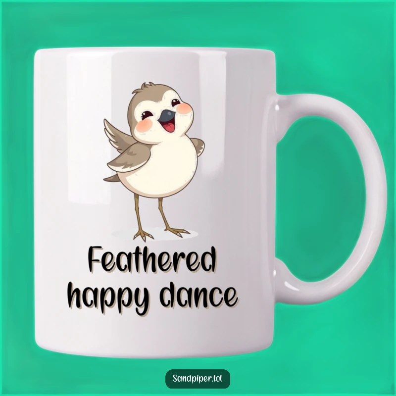 Funny Sandpiper Tail Wag Mug - Happy Bird Gift