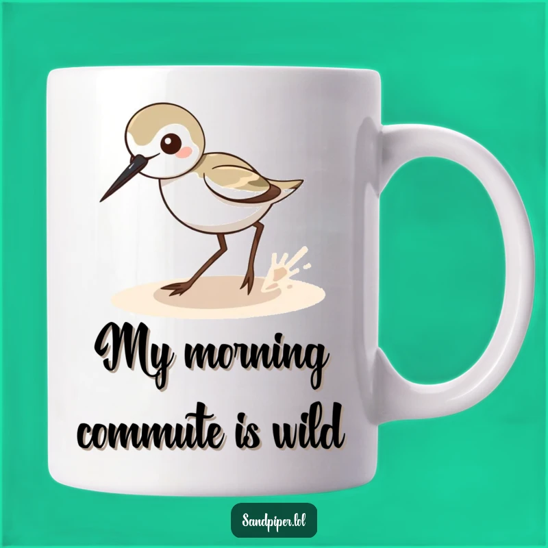 Funny Sandpiper Zigzag Mug: A Hilarious Bird Gift for Any Occasion