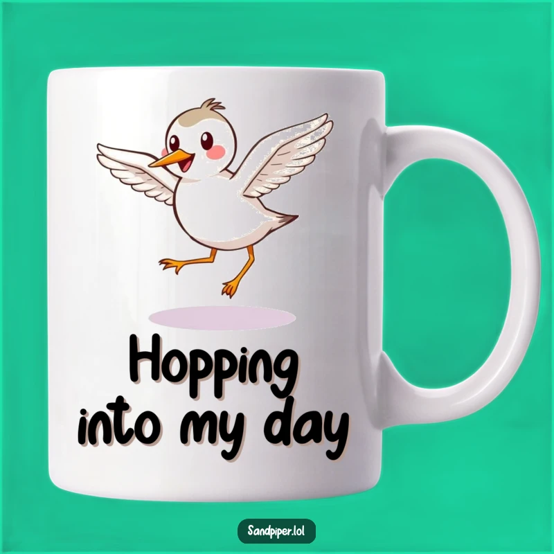 Funny Sandpiper Hop Mug: Joyful Bird Gift for Happy Mornings