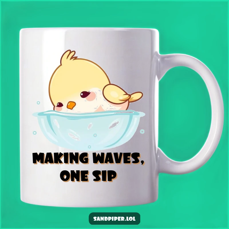 Funny Splashy Bird Mug: Dive into Fun with This Playful Underwater Design