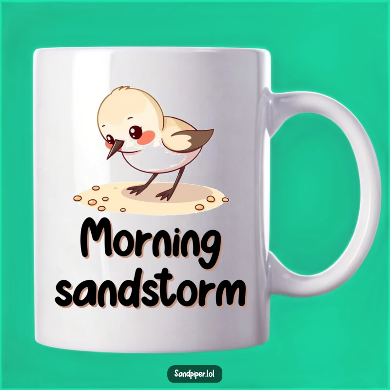 Funny Sandpiper Pecking Sand Mug - Hilarious Beach Lover Gift!