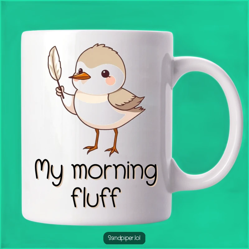 Funny Feather Display Mug: Proud Sandpiper Gift, Perfect Funny Gift for Collectors