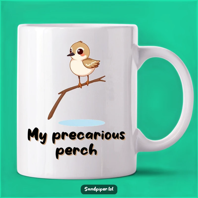 Funny Sandpiper Balancing Act Mug - Hilarious Bird Gift
