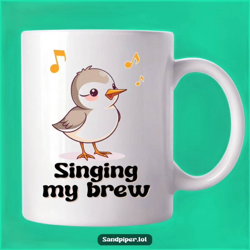 Funny Sandpiper Chirp Mug - Musical Bird Gift for Happy Vibes