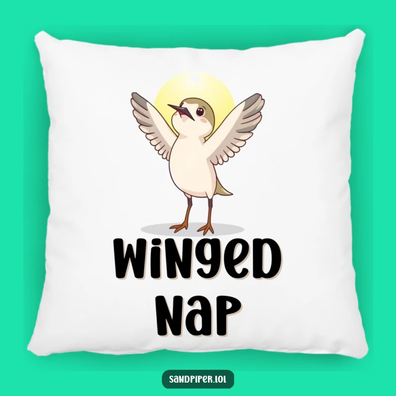 Comfy Funny Sandpiper Sunrise Pillow - Soft Bird Accent for Relaxation