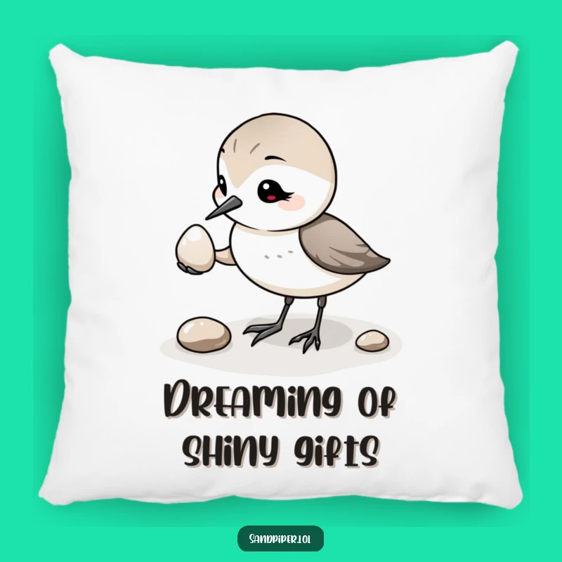 Funny Sandpiper Pebble Pillow: Cozy Comfort with a Heartwarming Gesture