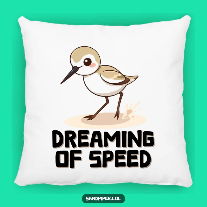 Funny Sandpiper Zigzag Pillow: Add Comical Bird Flair to Cozy Spaces