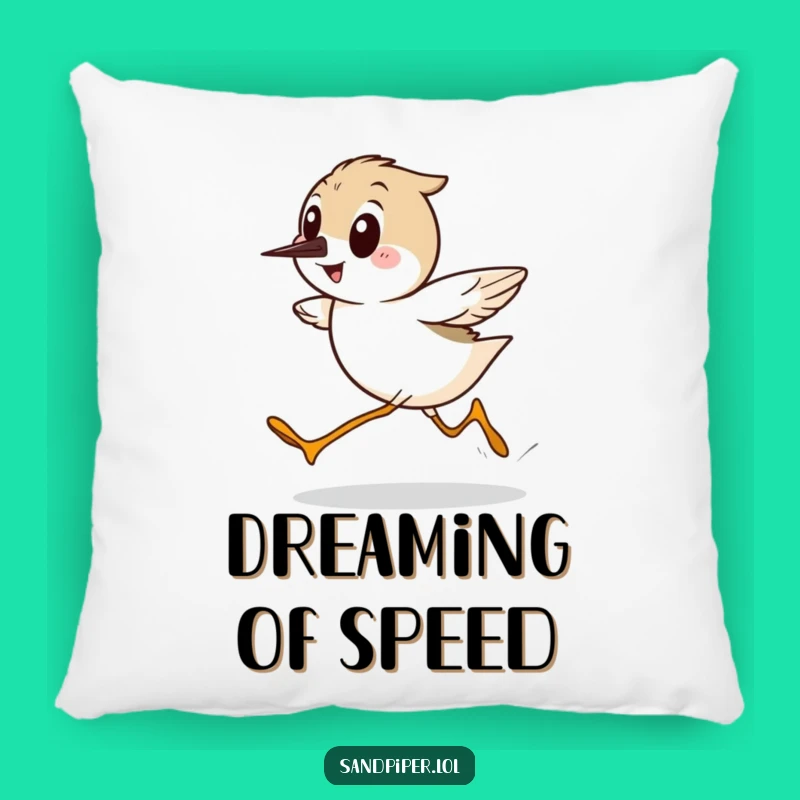 Funny Sandpiper Pillow - Soft & Hilarious Fast Bird Accent Decor!