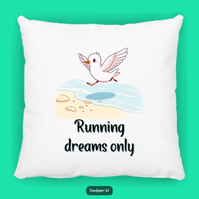 Funny Bird Running Pillow - Cozy Coastal Comfort