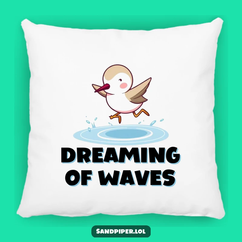 Funny Sandpiper Accent Pillow: Hilarious Bird Decor for Cozy Spaces