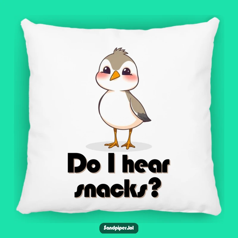 Funny Sandpiper Head Tilt Pillow - Cozy Comfort with a Curious Bird, Great Funny Gift!
