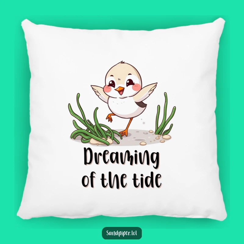 Funny Sandpiper Pillow: Comfy Coastal Character Cushion Gift