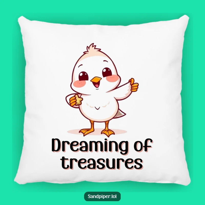 Funny Sandpiper Pillow - Cozy Cushion, Adorable Funny Gift Idea