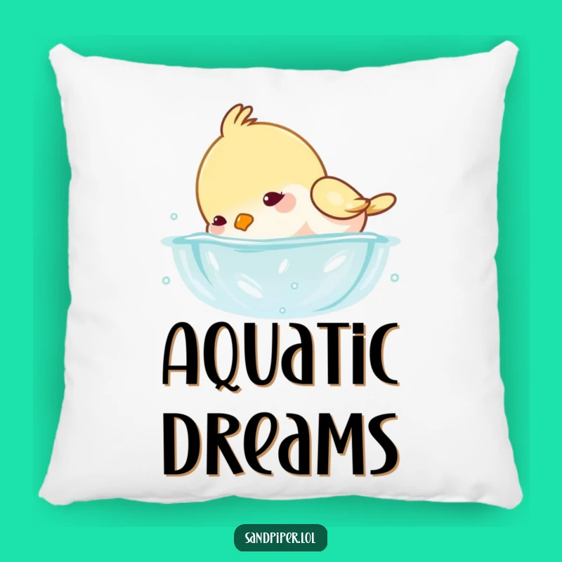 Funny Splash Bird Pillow: Cuddle Up with Playful Underwater Humor