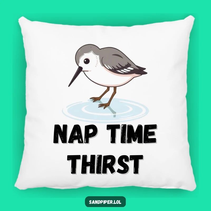 Funny Sandpiper Dip Pillow: Soft Thirsty Bird, Cozy Gift for Home Decor