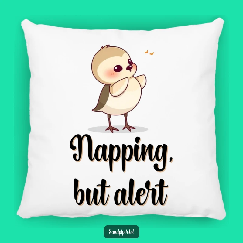 Funny Sandpiper Pillow - Soft & Hilarious Listening Accent Decor!
