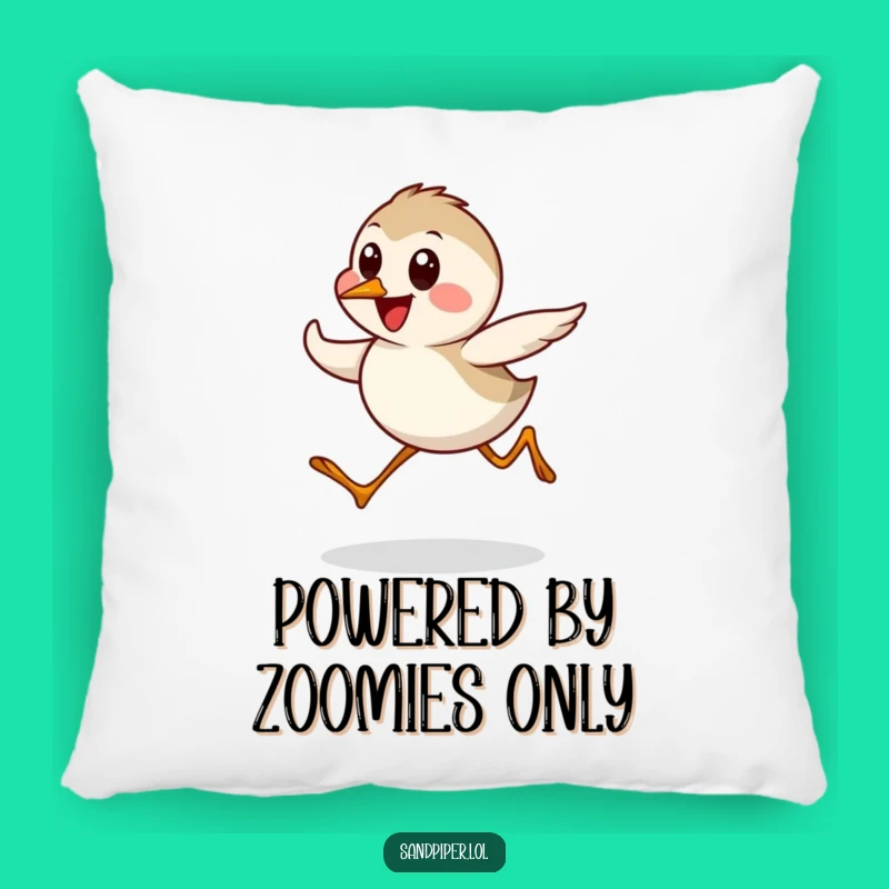 Funny Sandpiper Pillow: Cozy Cute Bird Dash, Soft & Comfy Funny Gift for Bird Enthusiasts