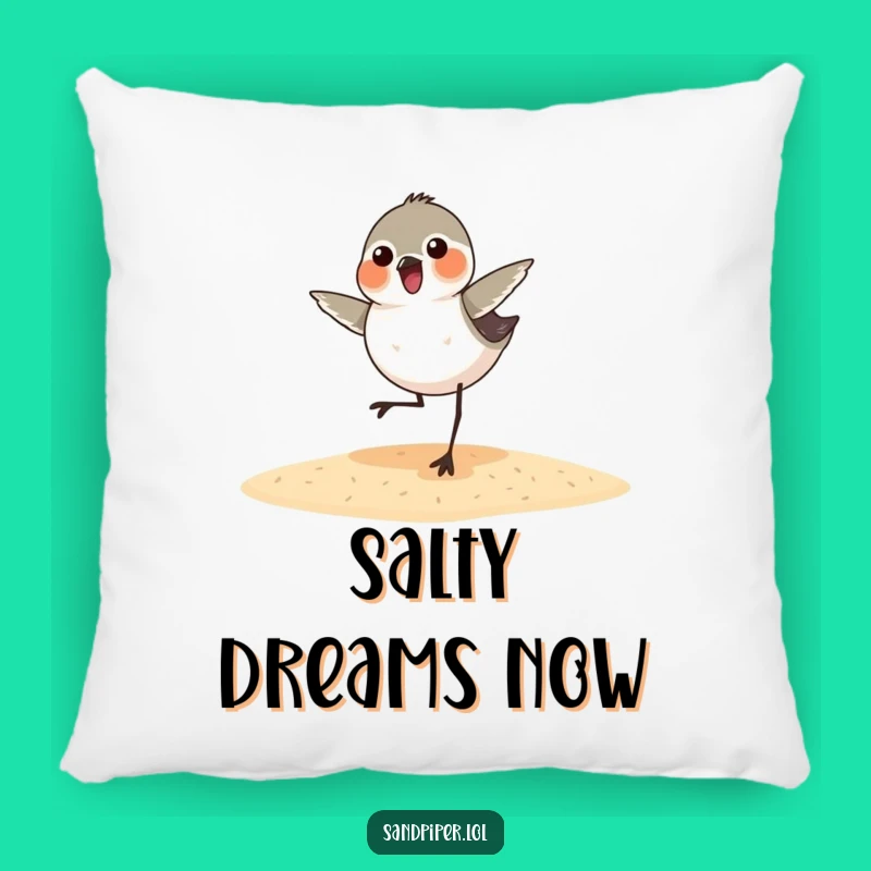 Funny Sandpiper Dance Pillow: Cozy Bird's Happy Feet Accent Pillow!