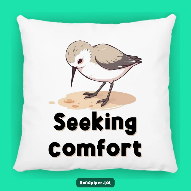 Funny Sandpiper Pecking Pillow - Cozy Curious Bird Cushion Funny Gift